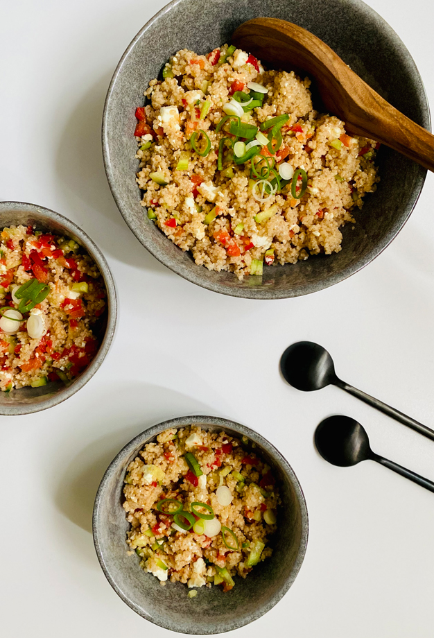 Couscous-Salat mit Feta für die Familie und perfekt zum Grillen | Femeal